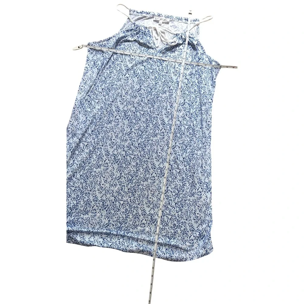 The Royal Standard Blue White Abstract Print Halter Night‎ Gown Womens Medium